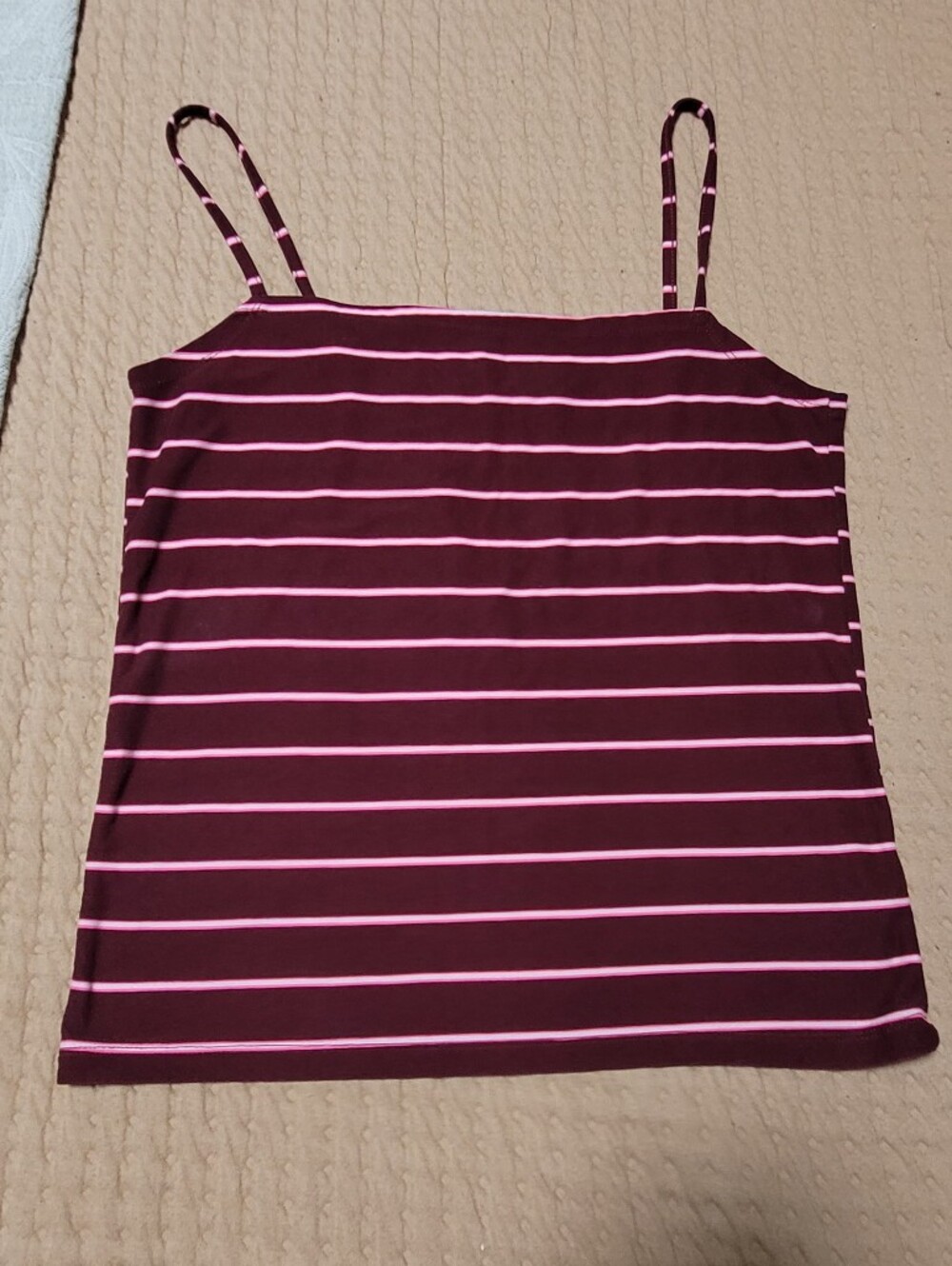 💚10 for $10💚 Bundle and save Ardene Plum Tank with Pink Stripes